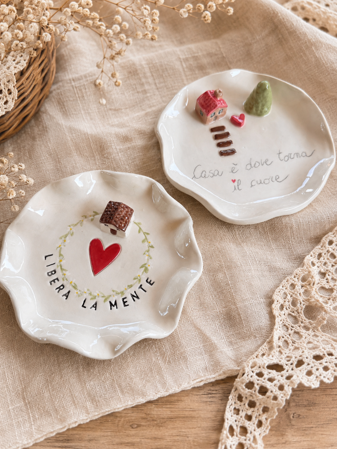 Svuotatasche in ceramica fatti a mano — Le Ceramiche del Cottage