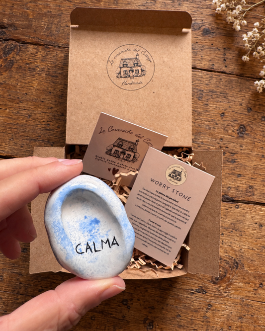 Worry Stone - Calma | Acquerello azzurro