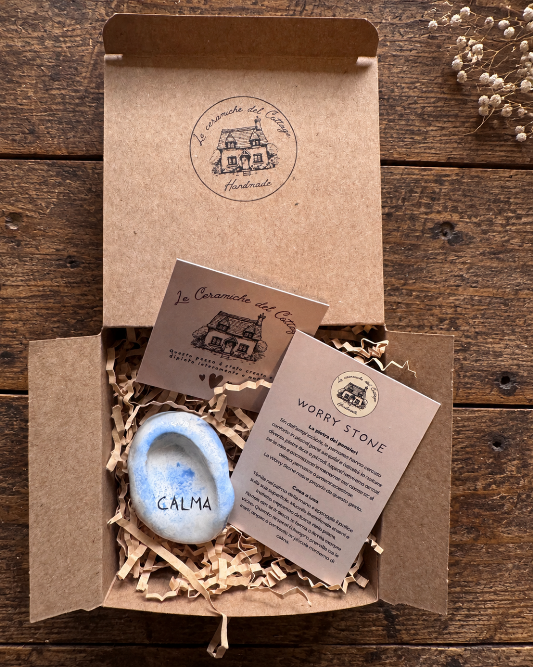 Worry Stone - Calma | Acquerello azzurro
