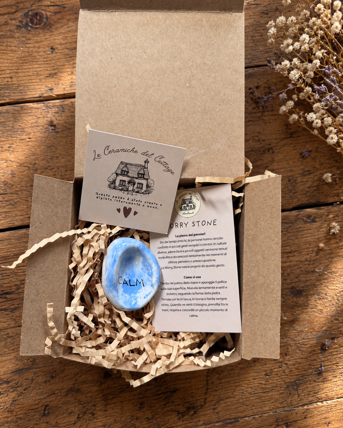 Worry Stone - Calm azzurra