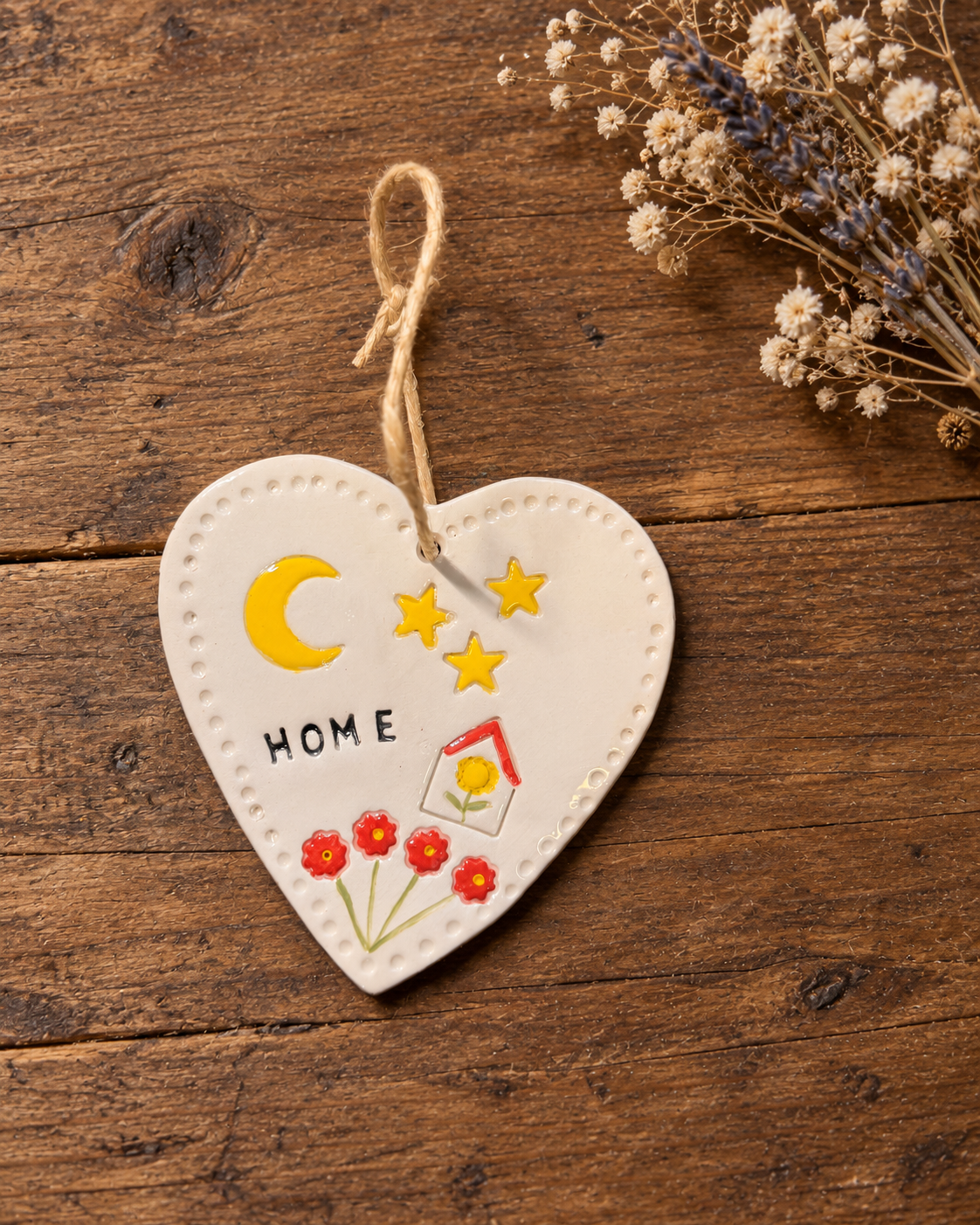 Cuore da appendere - Home fiori rossi
