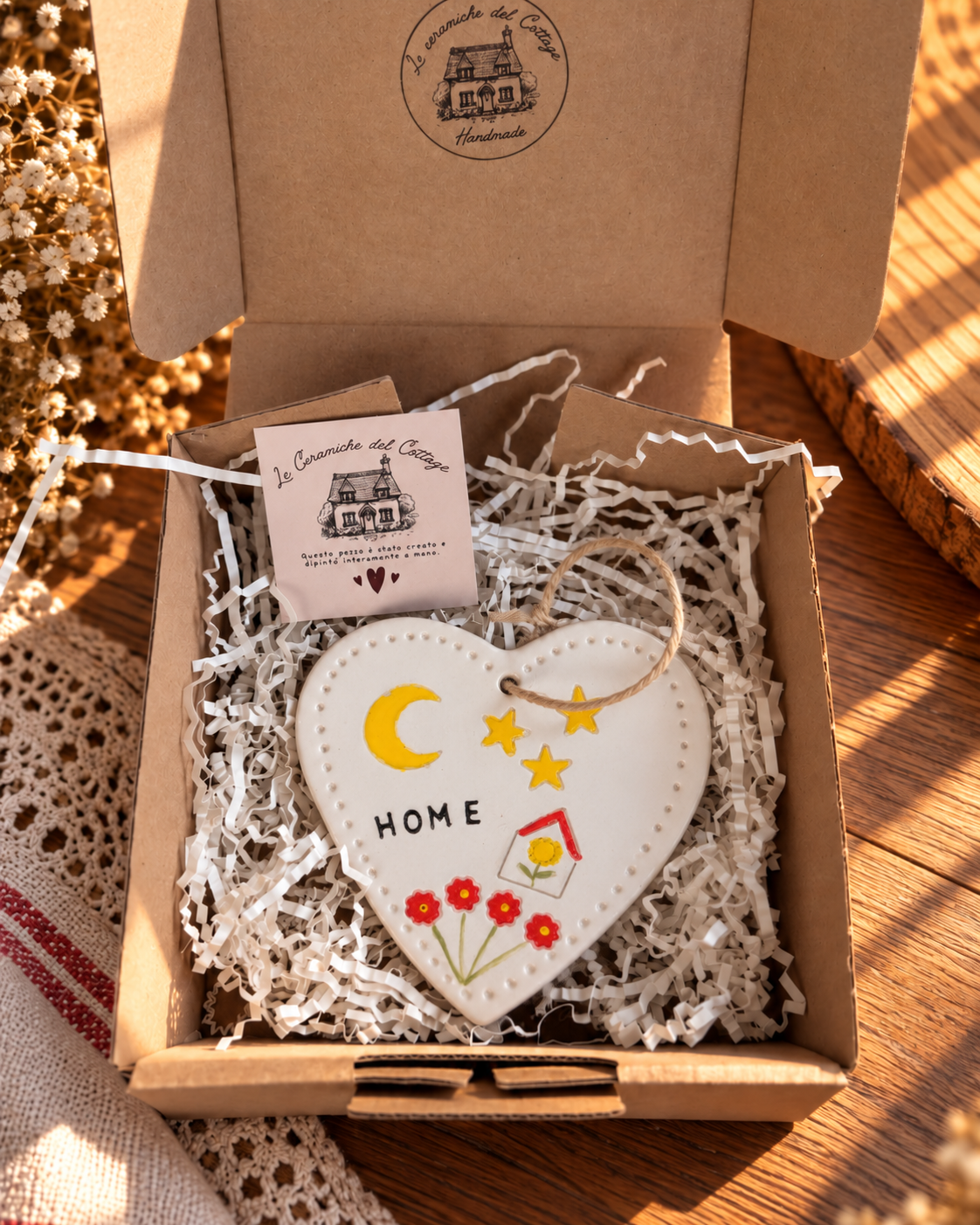 Cuore da appendere - Home fiori rossi