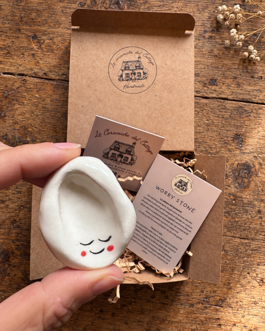 Worry Stone - Faccina sorridente con guanciotte rosse | N. 01