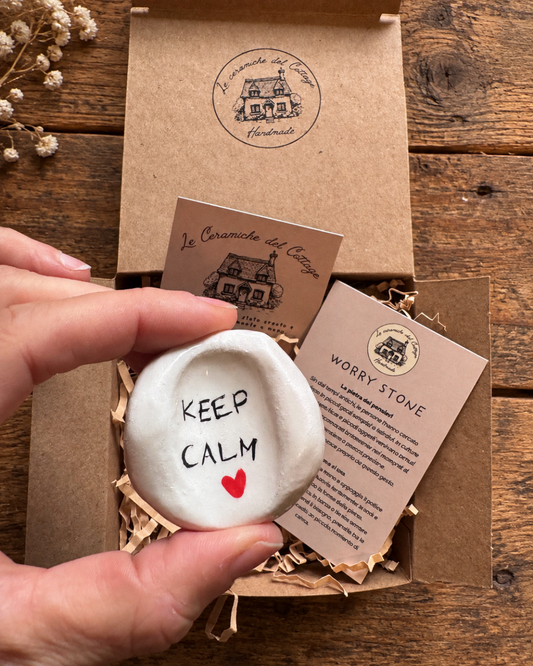Worry Stone - Keep calm | Cuore rosso | N. 02