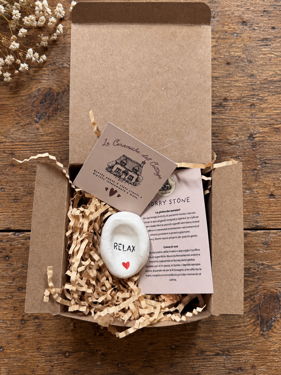 Worry Stone - Relax cuore rosso 06