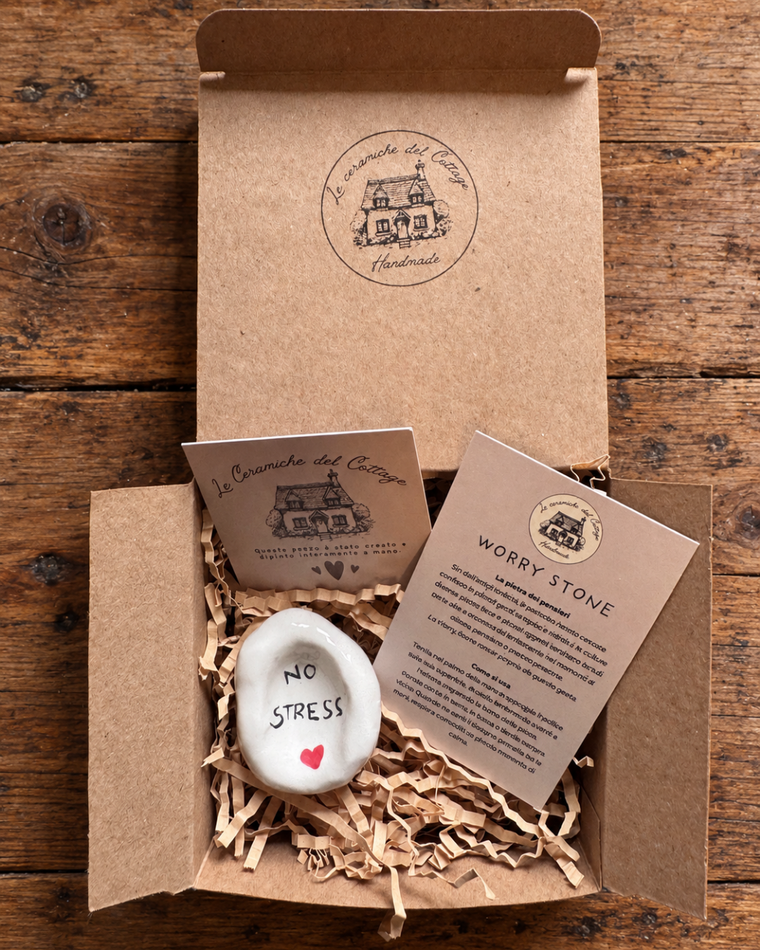 Worry Stone - No stress | Cuore rosso | N. 01