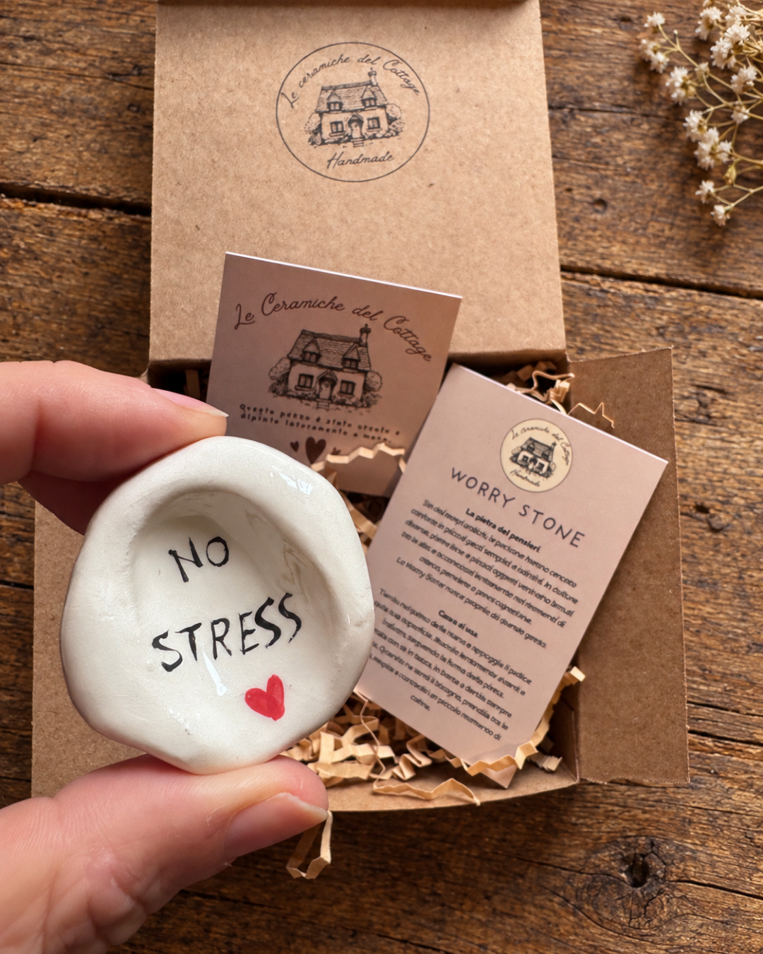 Worry Stone - No stress | Cuore rosso | N. 02