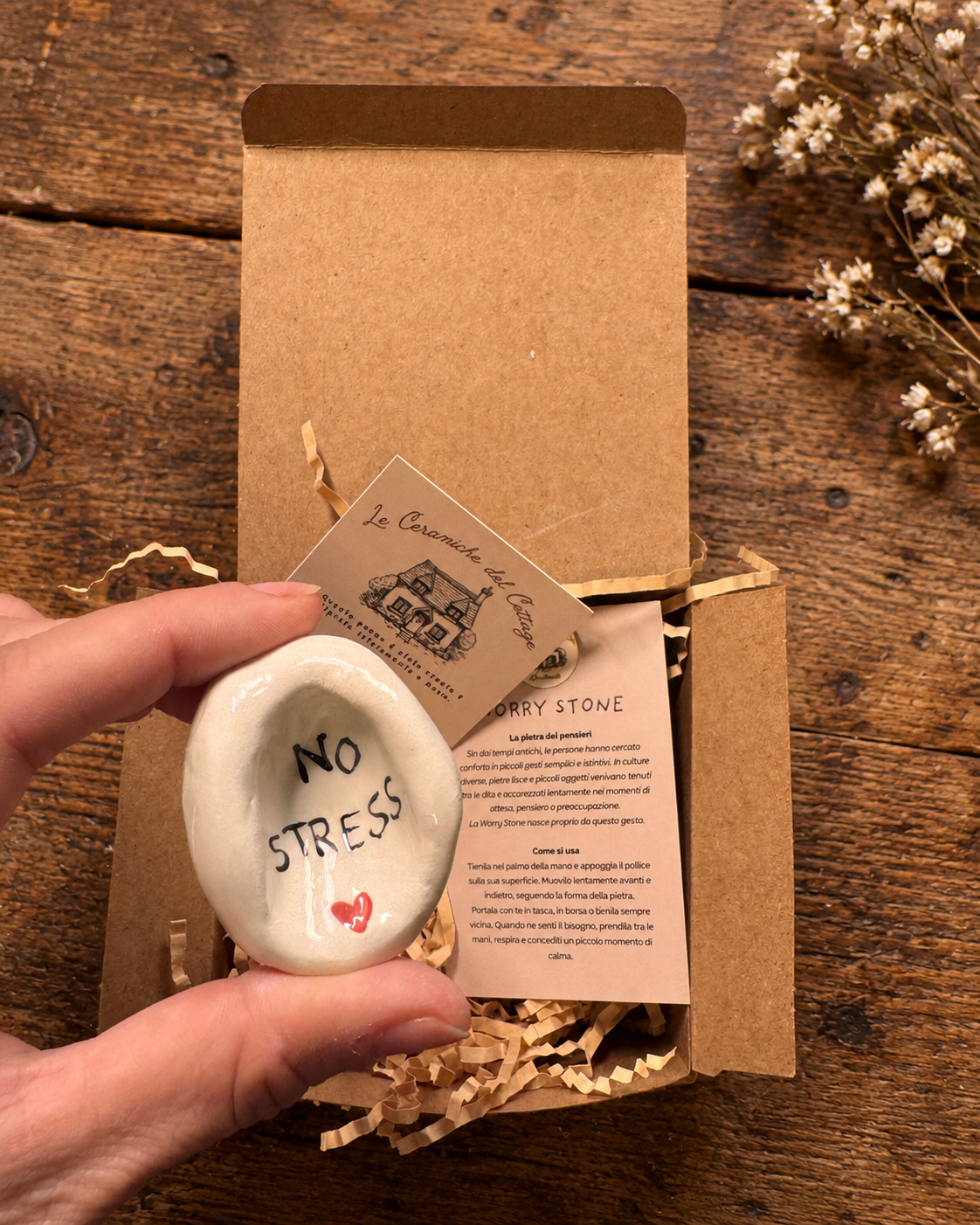 Worry Stone - No stress cuore rosso 04