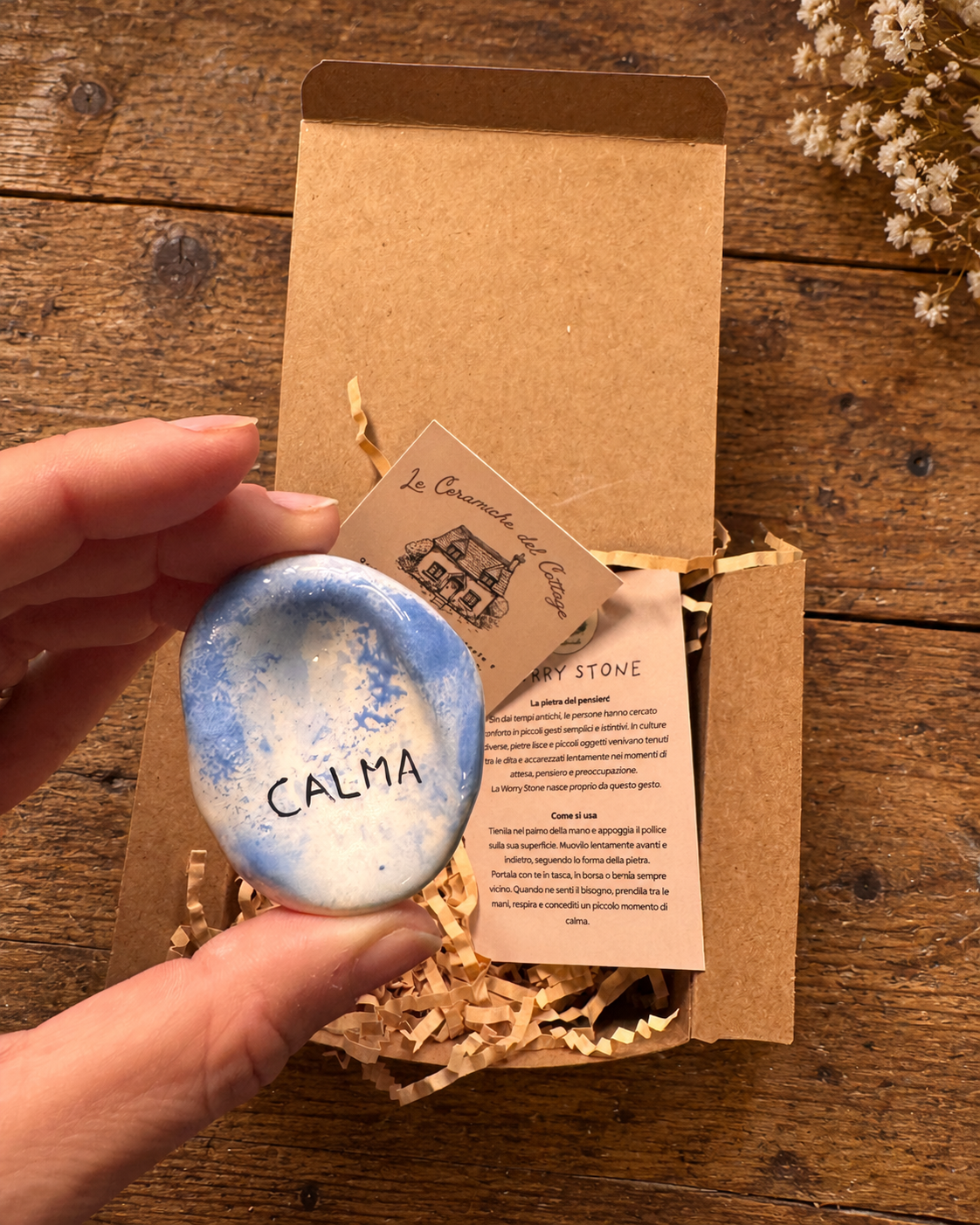 Worry Stone - azzurra Calma