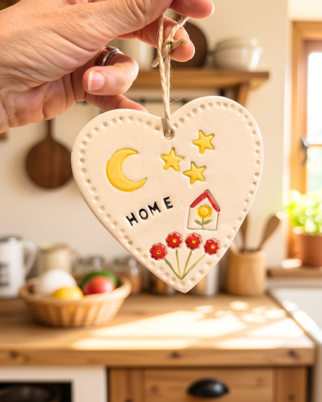 Cuore da appendere - Home fiori rossi