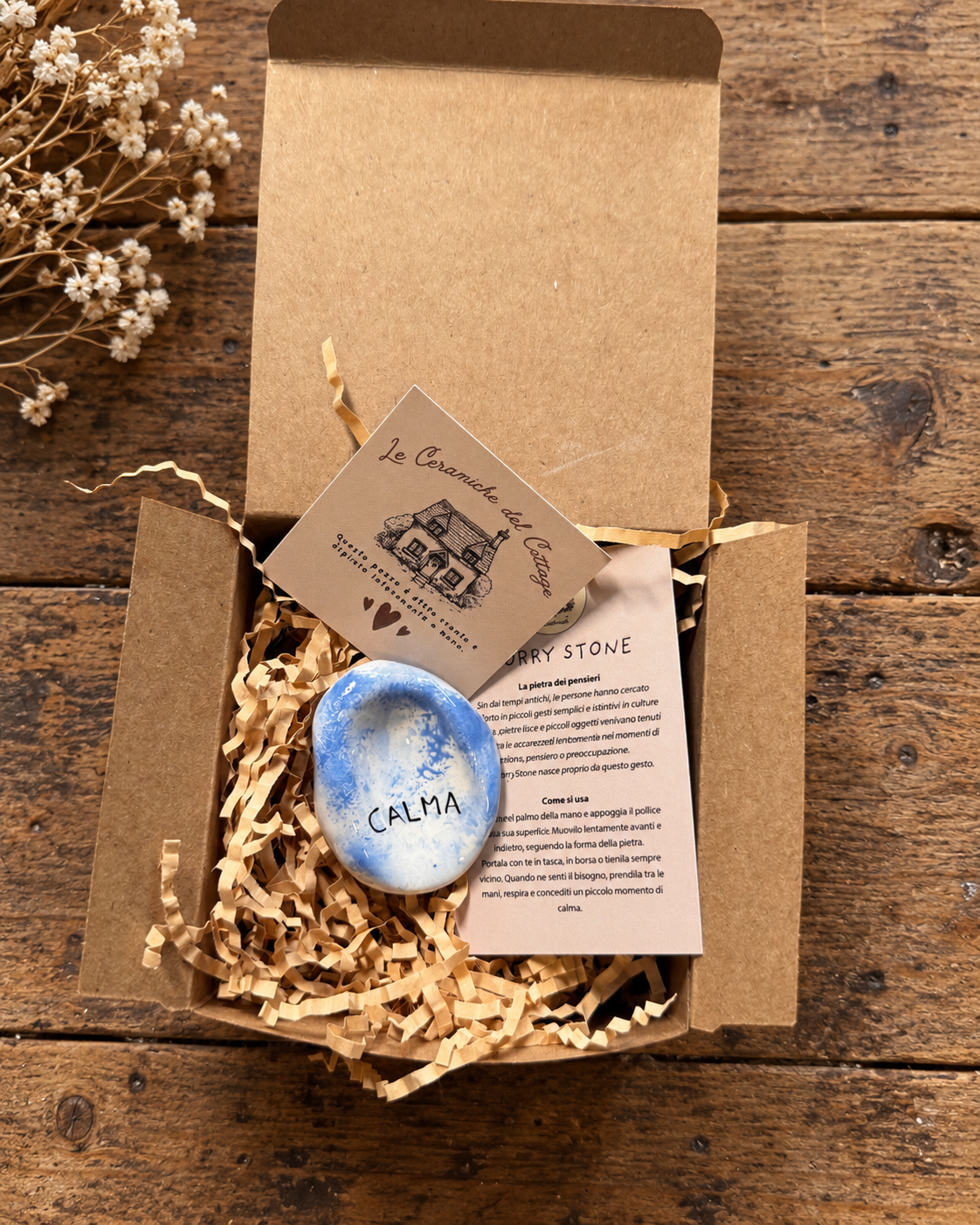 Worry Stone - azzurra Calma