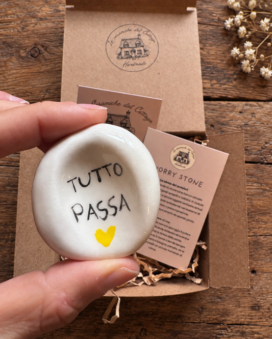 Worry Stone - Tutto passa | Cuore giallo