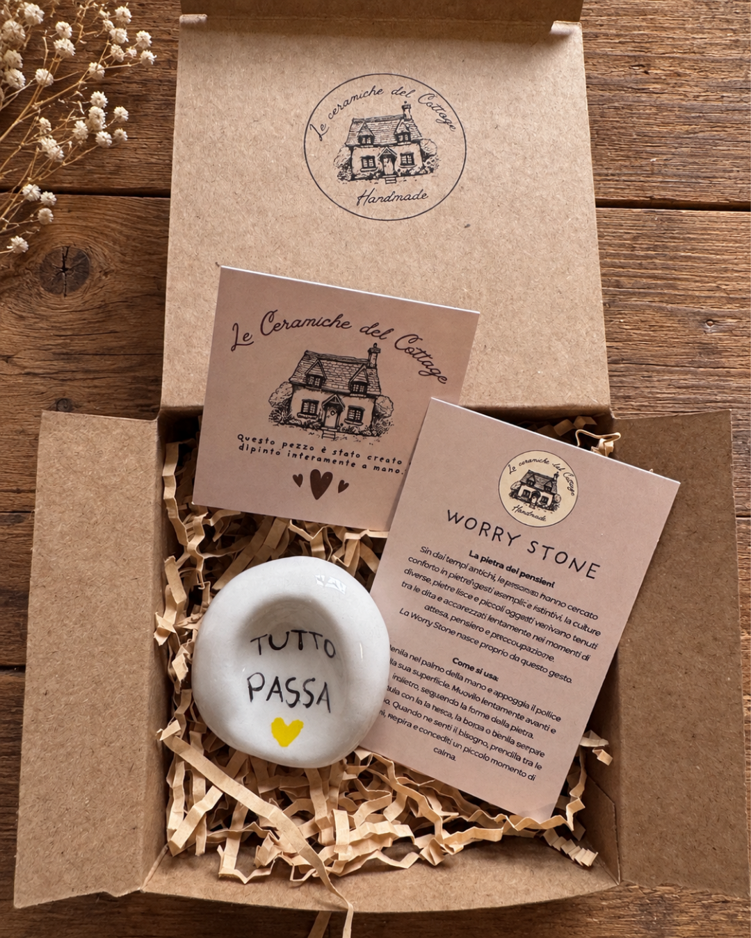 Worry Stone - Tutto passa | Cuore giallo